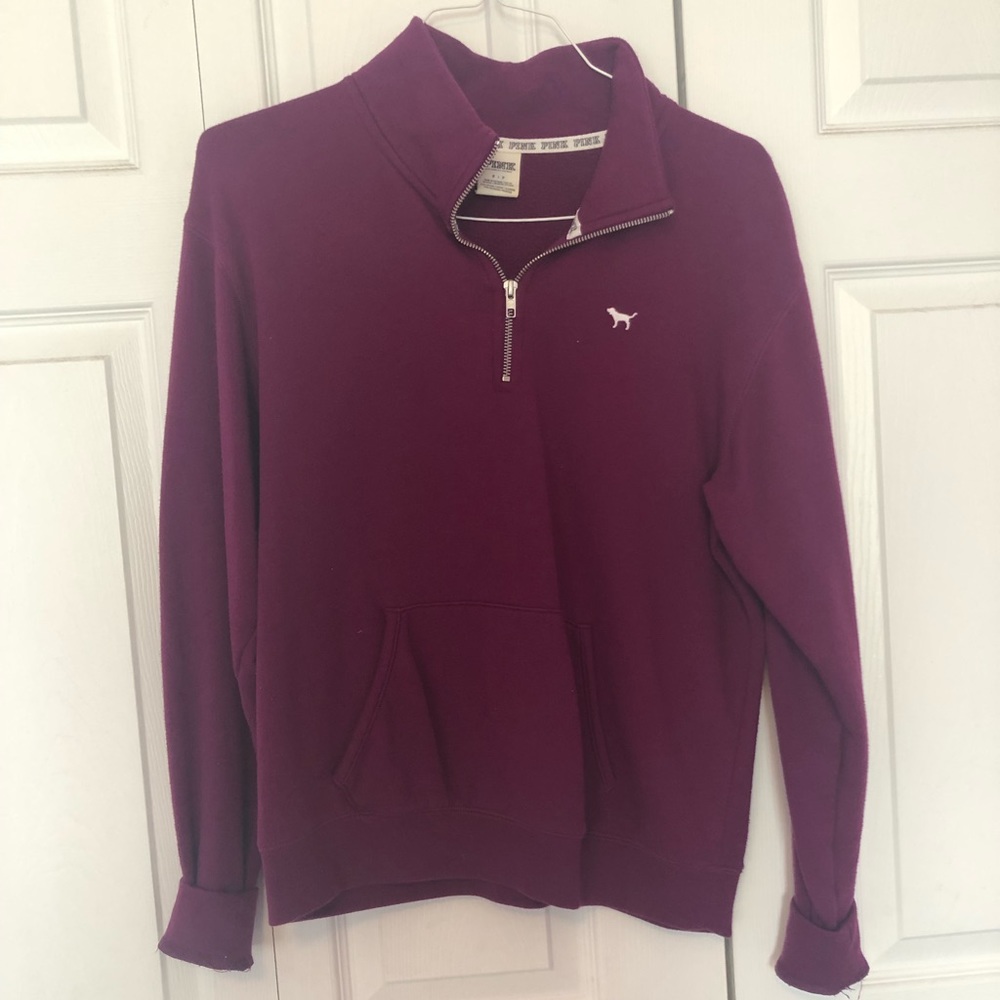 Maroon/Purple PINK quarter zip